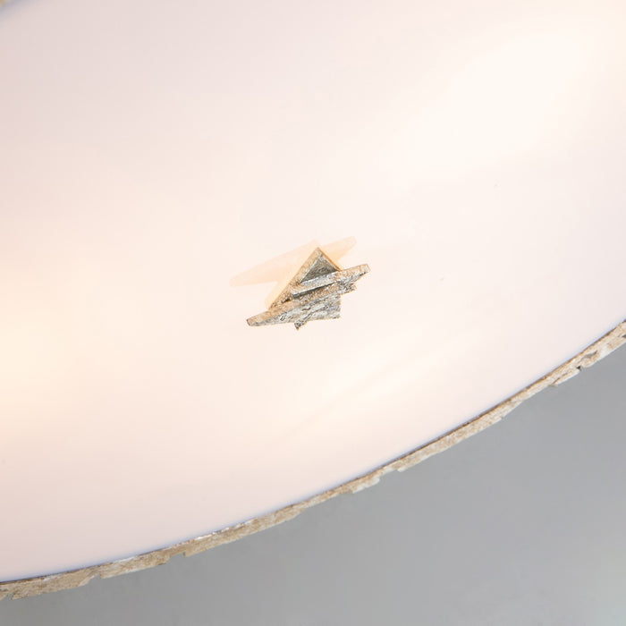 Lucas + McKearn FM1158S-RD-16 Three Light Flush Mount, Silver