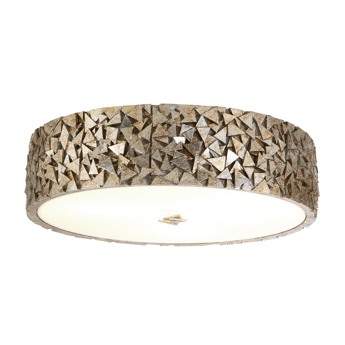 Lucas + McKearn FM1158S-RD-16 Three Light Flush Mount, Silver