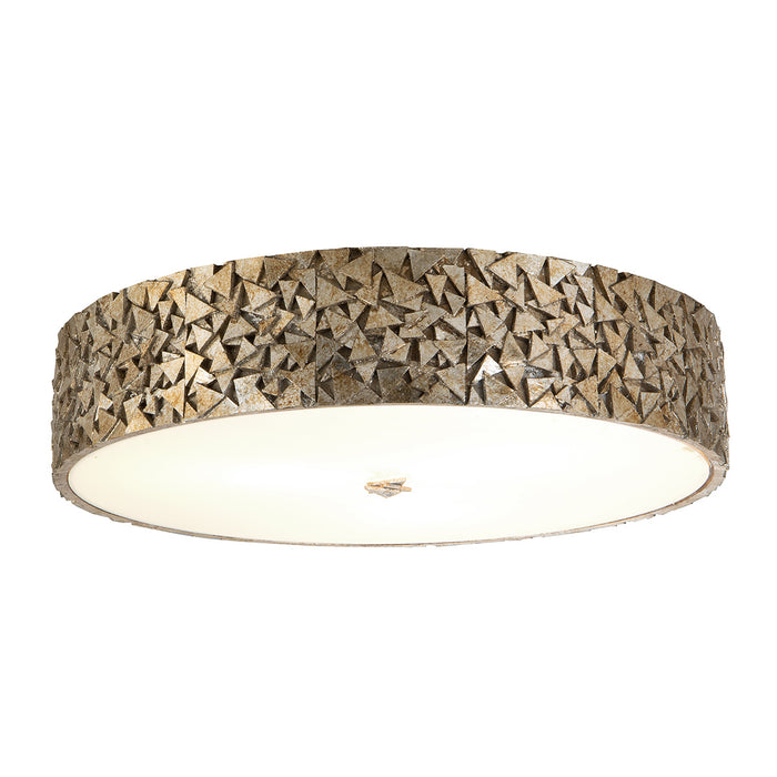 Lucas + McKearn FM1158S-RD-20 Three Light Flush Mount, Silver