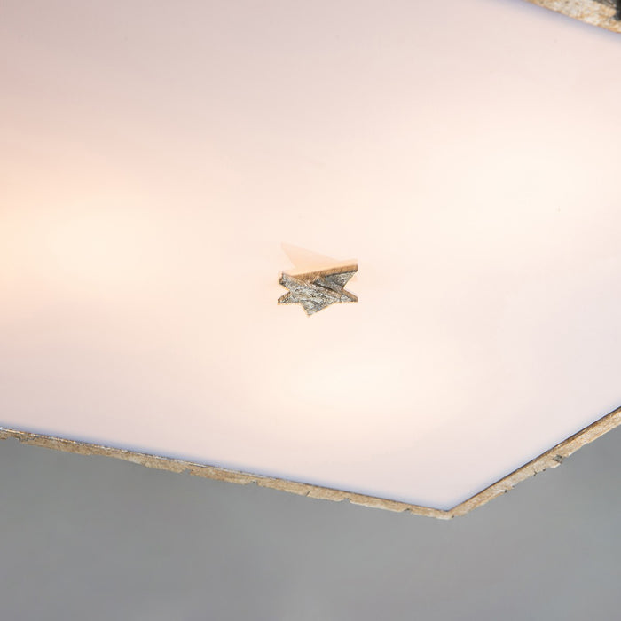 Lucas + McKearn FM1158S-SQ-16 Three Light Flush Mount, Silver