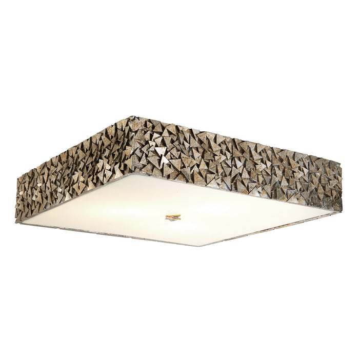 Lucas + McKearn FM1158S-SQ-16 Three Light Flush Mount, Silver