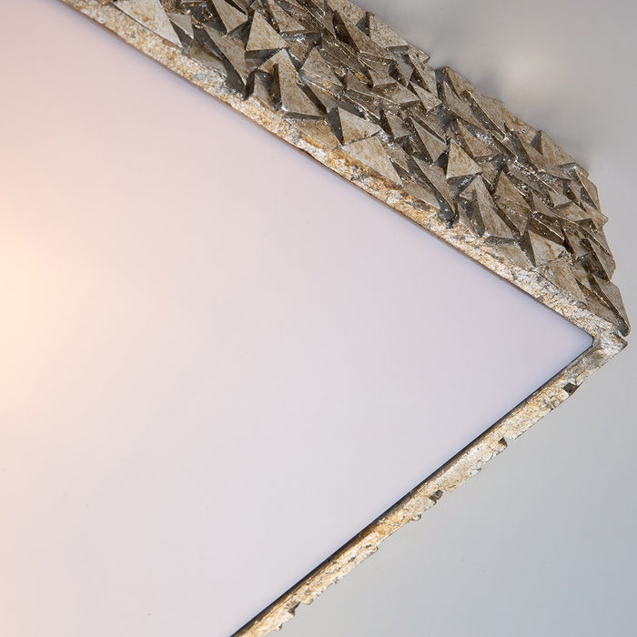 Lucas + McKearn FM1158S-SQ-20 Three Light Flush Mount, Silver
