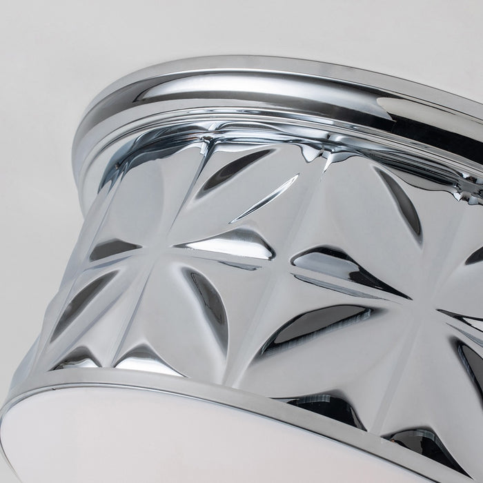 Lucas + McKearn FM1300PC-17 Three Light Flush Mount, Polished Chrome