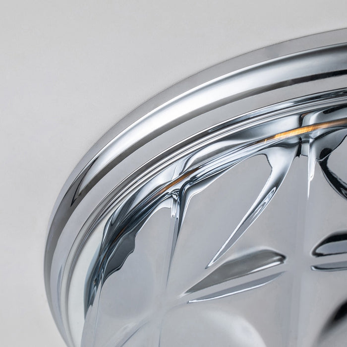 Lucas + McKearn FM1300PC-17 Three Light Flush Mount, Polished Chrome