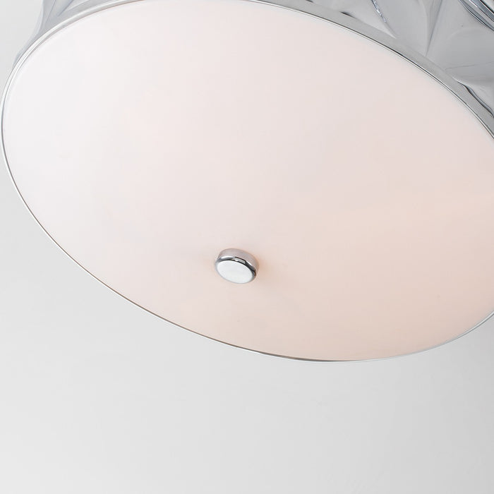 Lucas + McKearn FM1300PC-17 Three Light Flush Mount, Polished Chrome
