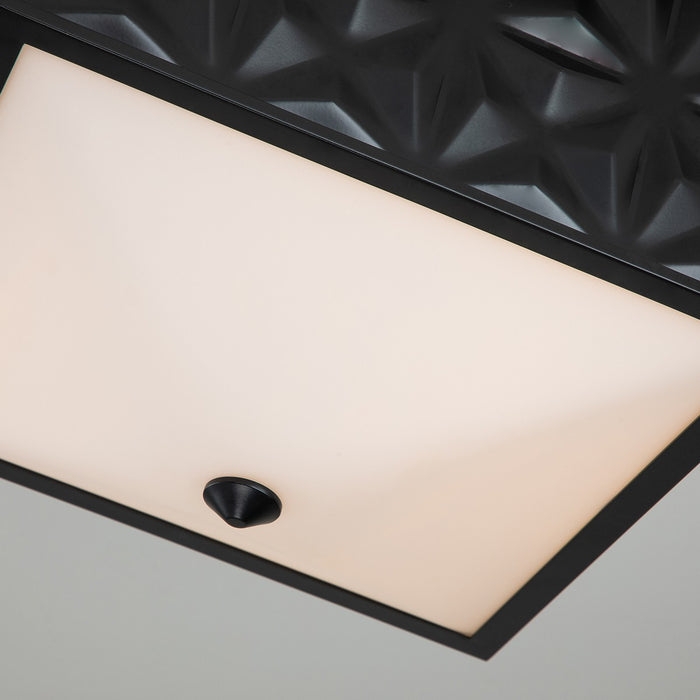 Lucas + McKearn FM1302MB-14 Four Light Flush Mount, Matte Black