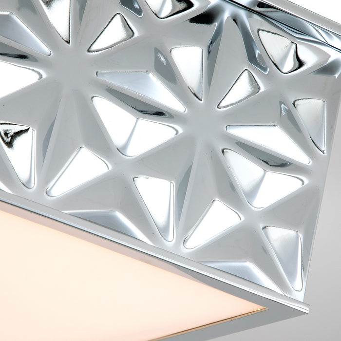 Lucas + McKearn FM1302PC-14 Four Light Flush Mount, Polished Chrome