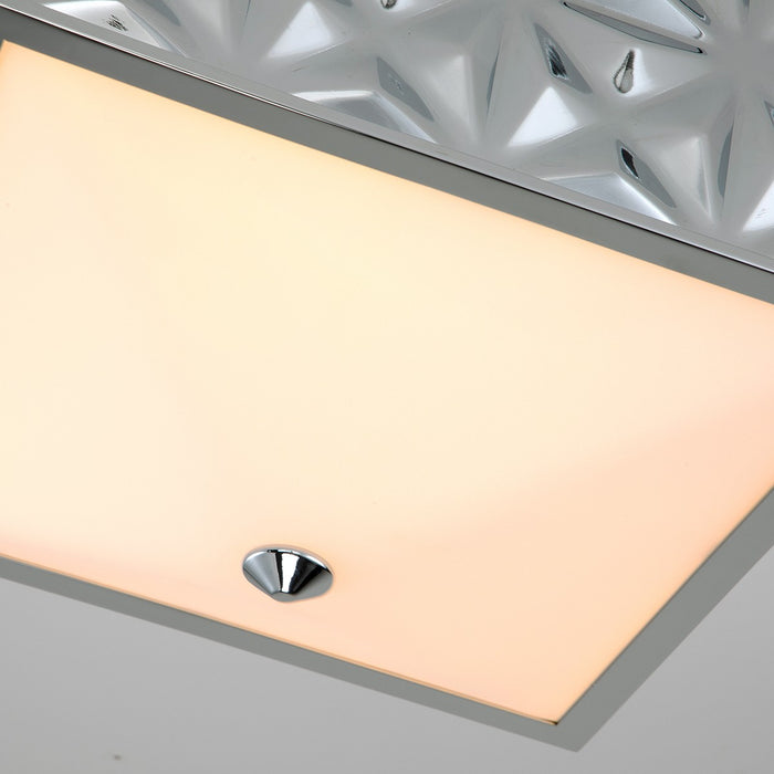 Lucas + McKearn FM1302PC-14 Four Light Flush Mount, Polished Chrome