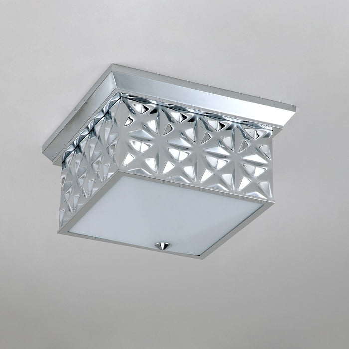 Lucas + McKearn FM1302PC-14 Four Light Flush Mount, Polished Chrome