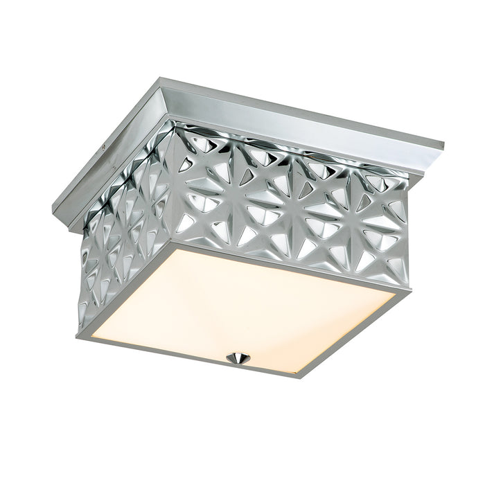 Lucas + McKearn FM1302PC-14 Four Light Flush Mount, Polished Chrome