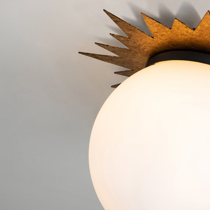 Lucas + McKearn FM90417G-15 Three Light Flush Mount, Wzc+Gold