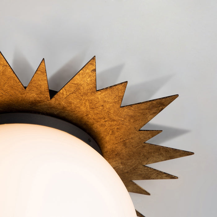 Lucas + McKearn FM90417G-15 Three Light Flush Mount, Wzc+Gold