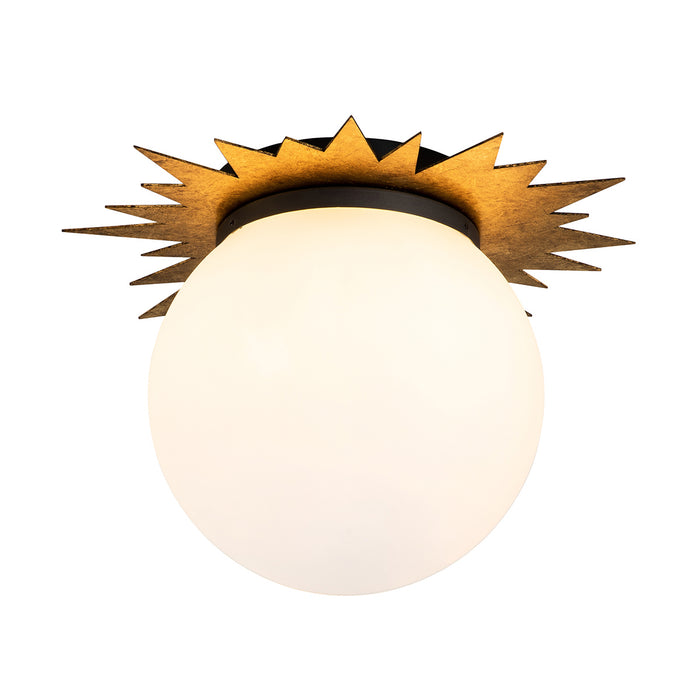 Lucas + McKearn FM90417G-15 Three Light Flush Mount, Wzc+Gold