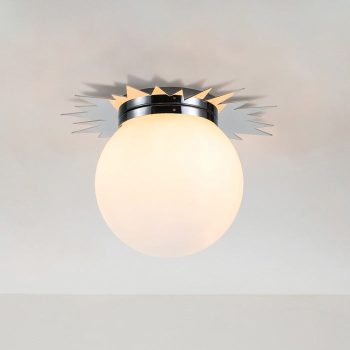 Lucas + McKearn FM90417PC-15 Three Light Flush Mount, Polished Chrome