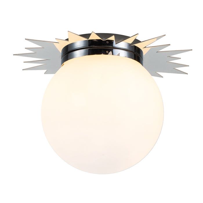 Lucas + McKearn FM90417PC-15 Three Light Flush Mount, Polished Chrome