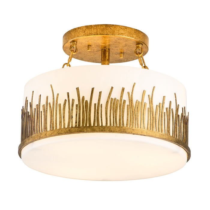 Lucas + McKearn FM90610G-15 Three Light Semi-Flush Mount, Gold