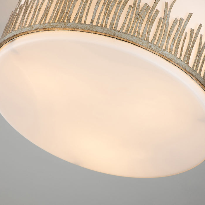 Lucas + McKearn FM90610S-15 Three Light Semi-Flush Mount, Silver