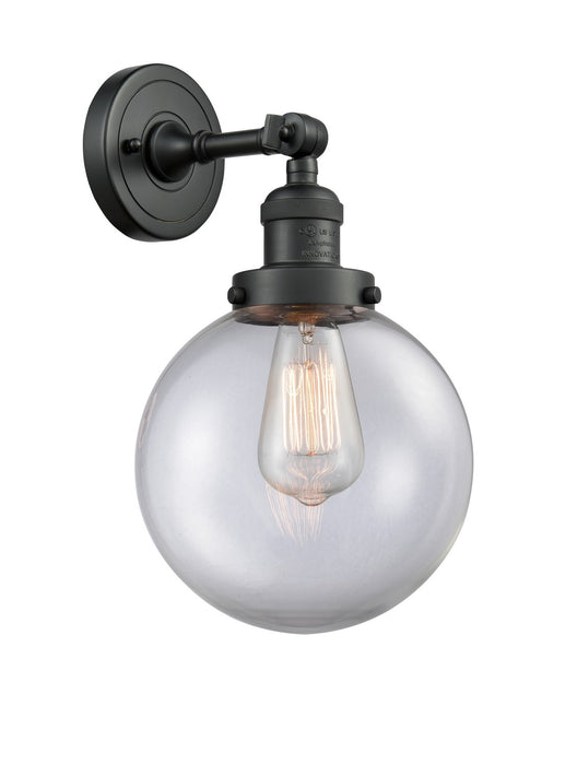 Innovations 203-BK-G202-8-LED LED Wall Sconce, Matte Black
