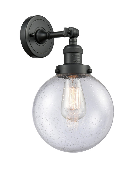 Innovations 203-BK-G204-8-LED LED Wall Sconce, Matte Black