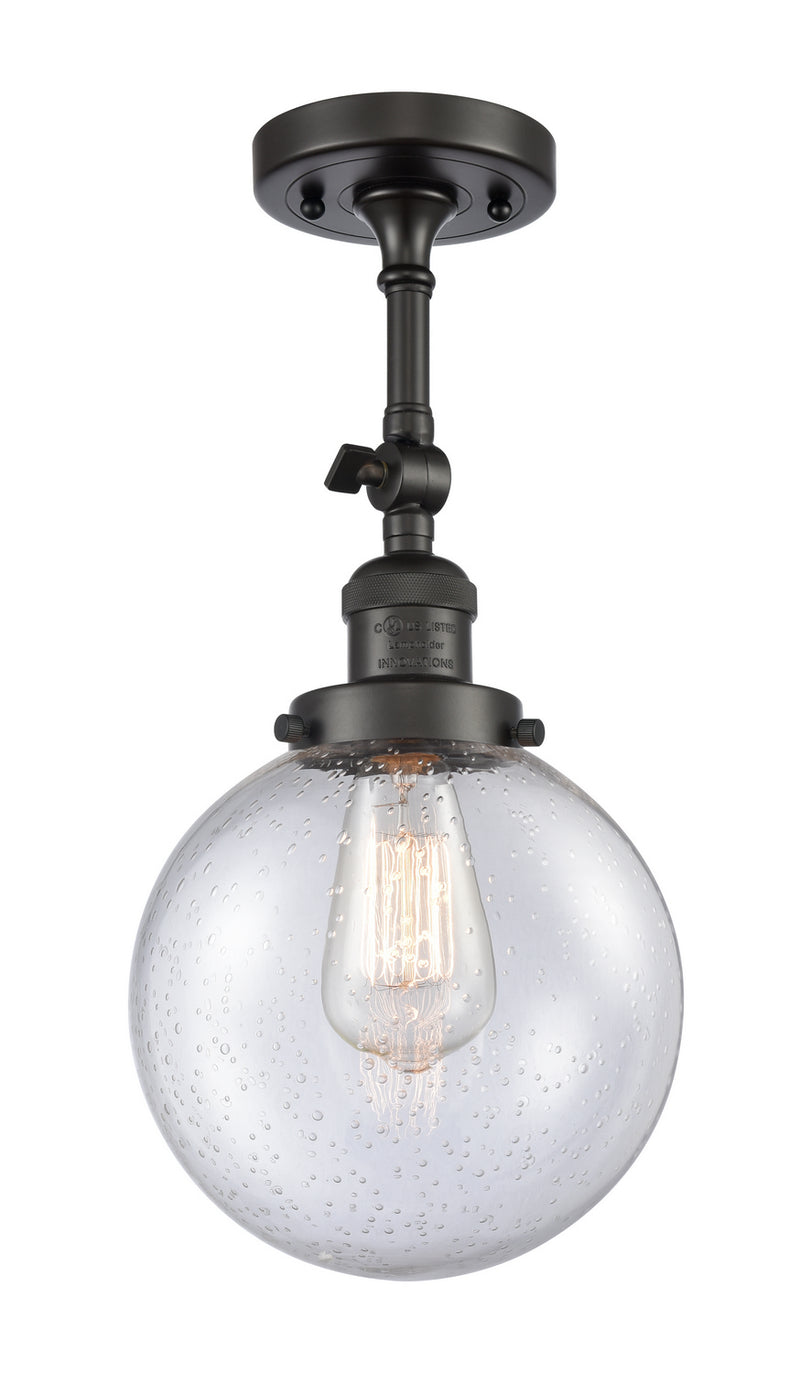 Innovations 203-OB-G204-8 One Light Wall Sconce, Oil Rubbed Bronze