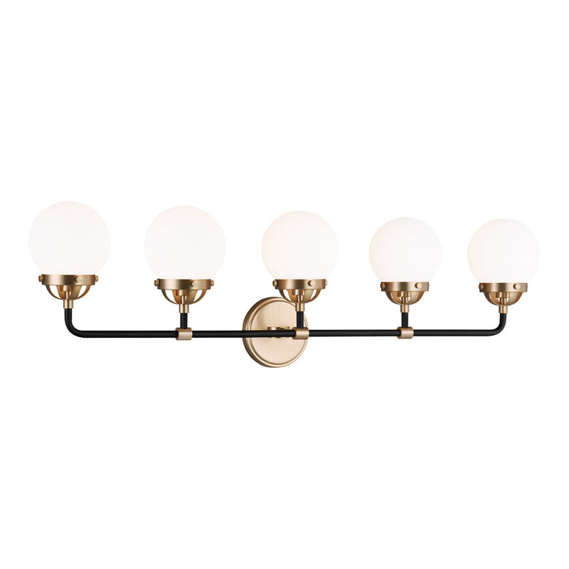 Visual Comfort Studio 4487905-848 Five Light Wall / Bath, Satin Brass