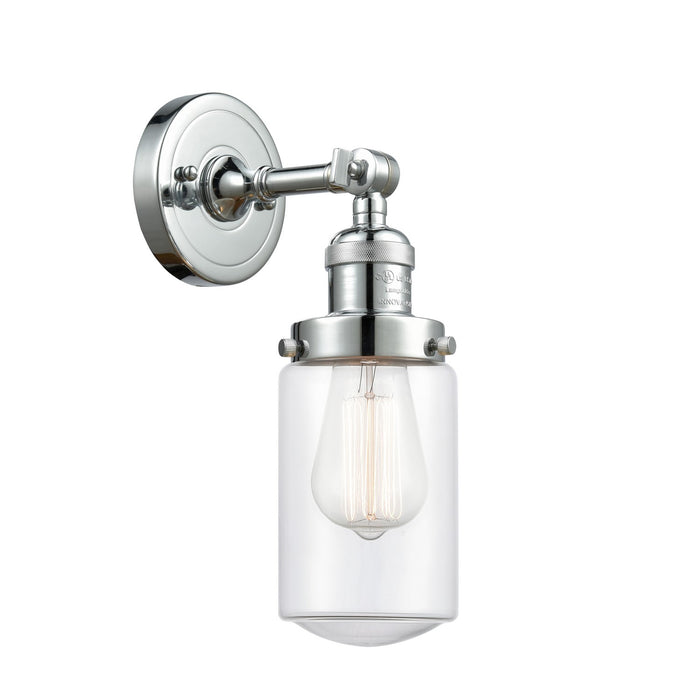 Innovations 203-PC-G312 One Light Wall Sconce, Polished Chrome