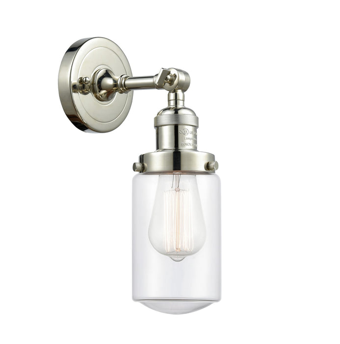 Innovations 203-PN-G312 One Light Wall Sconce, Polished Nickel