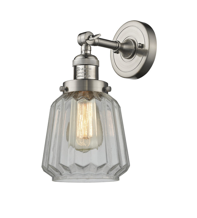 Innovations 203-SN-G142-LED LED Wall Sconce, Brushed Satin Nickel