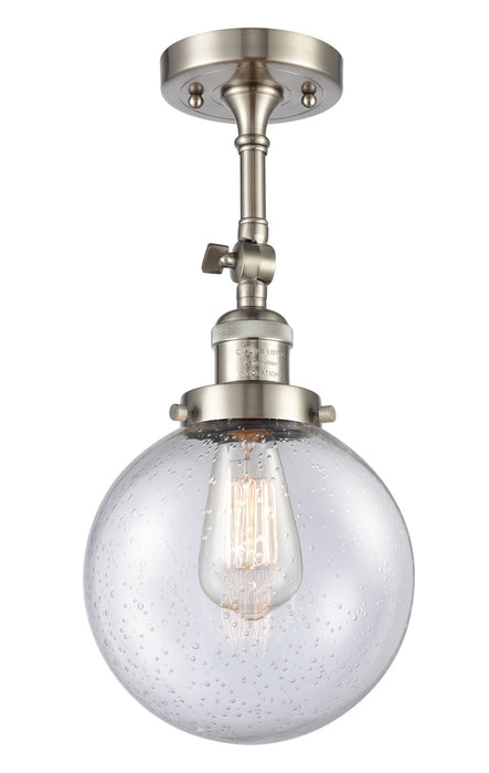 Innovations 203-SN-G204-8 One Light Wall Sconce, Brushed Satin Nickel