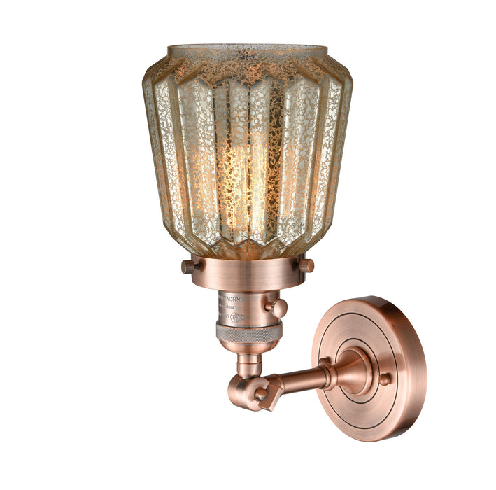 Innovations 203SW-AC-G146 One Light Wall Sconce, Antique Copper