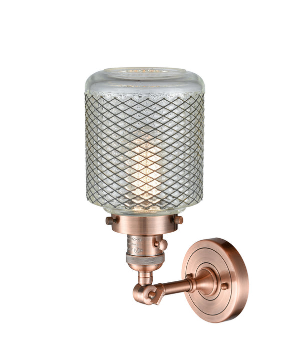 Innovations 203SW-AC-G262 One Light Wall Sconce, Antique Copper