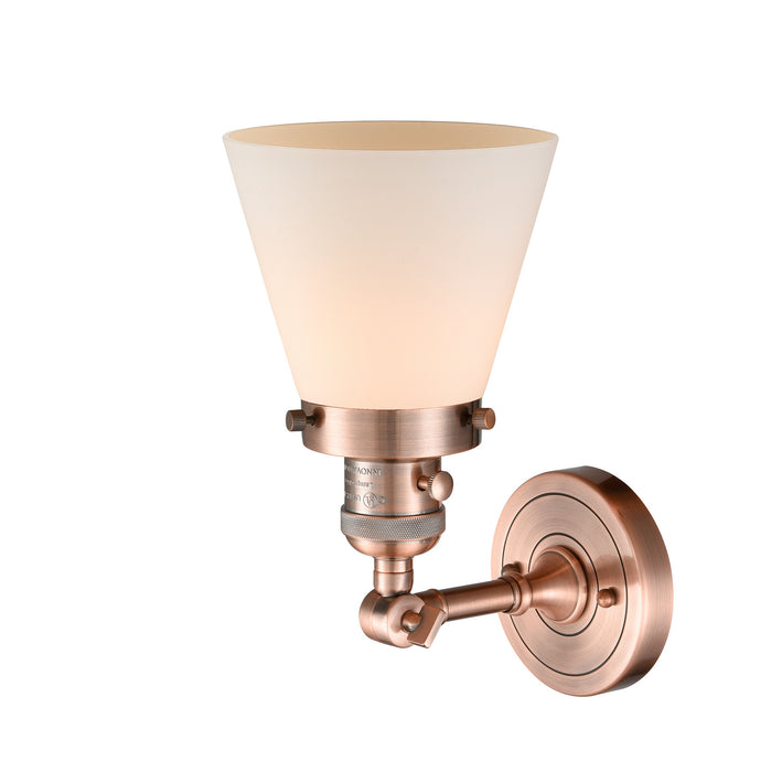 Innovations 203SW-AC-G61 One Light Wall Sconce, Antique Copper