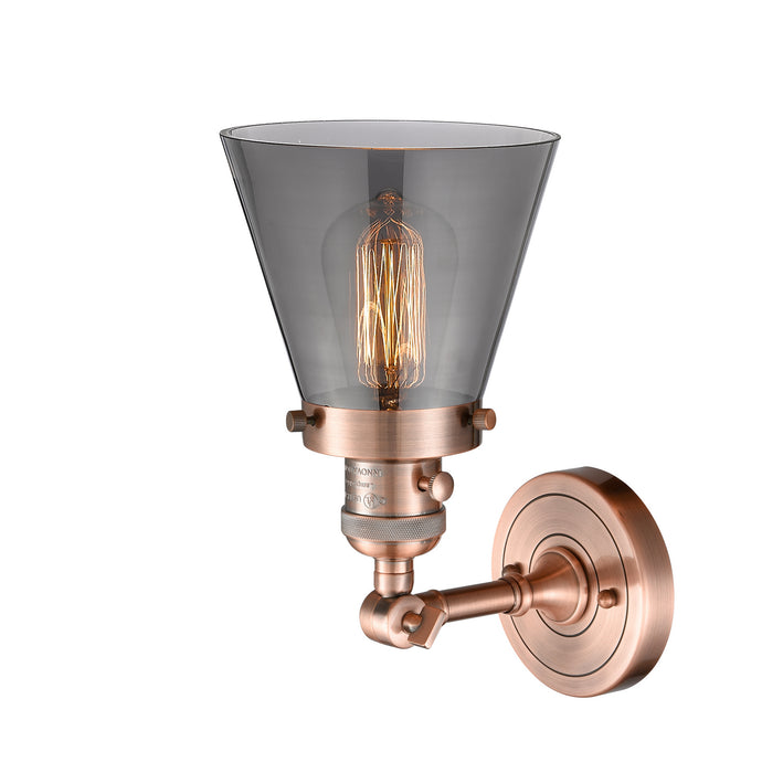 Innovations 203SW-AC-G63 One Light Wall Sconce, Antique Copper