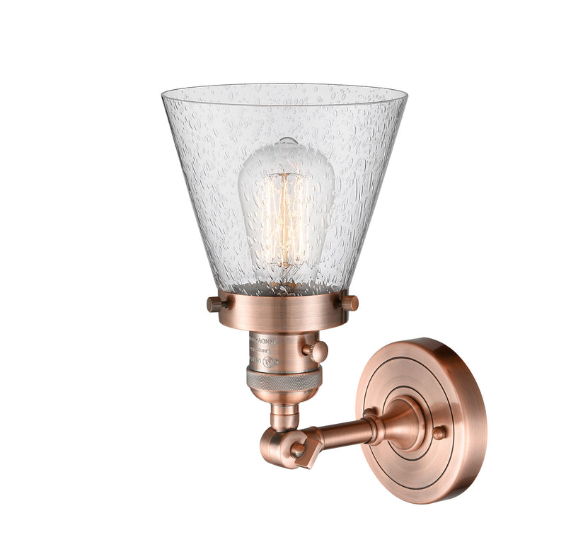 Innovations 203SW-AC-G64 One Light Wall Sconce, Antique Copper