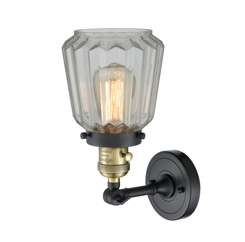 Innovations 203SW-BAB-G142 One Light Wall Sconce, Black Antique Brass