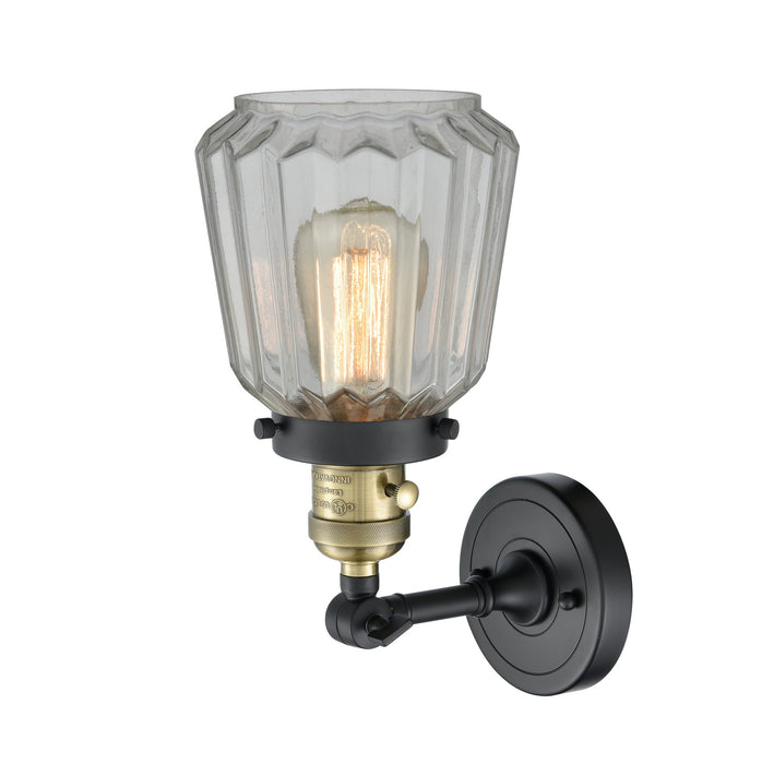 Innovations 203SW-BAB-G142 One Light Wall Sconce, Black Antique Brass