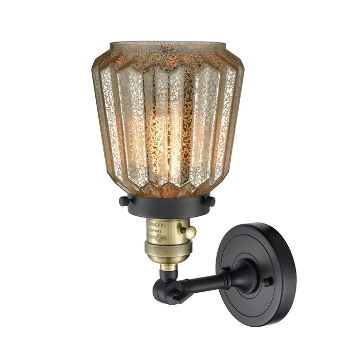 Innovations 203SW-BAB-G146 One Light Wall Sconce, Black Antique Brass