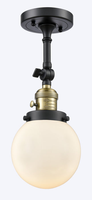 Innovations 203SW-BAB-G201-6 One Light Wall Sconce, Black Antique Brass