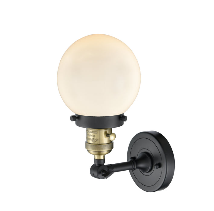 Innovations 203SW-BAB-G201-6 One Light Wall Sconce, Black Antique Brass