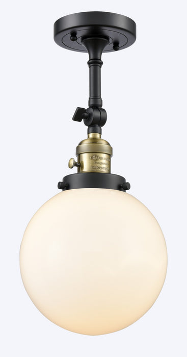 Innovations 203SW-BAB-G201-8 One Light Wall Sconce, Black Antique Brass