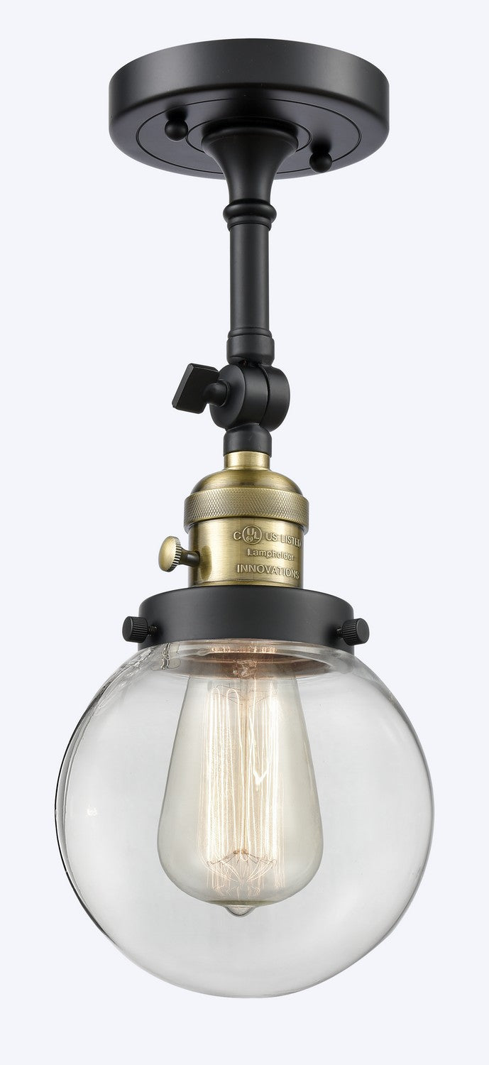 Innovations 203SW-BAB-G202-6 One Light Wall Sconce, Black Antique Brass