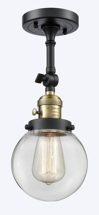 Innovations 203SW-BAB-G202-6 One Light Wall Sconce, Black Antique Brass