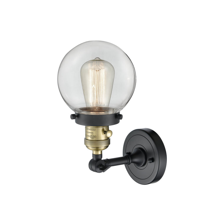 Innovations 203SW-BAB-G202-6 One Light Wall Sconce, Black Antique Brass