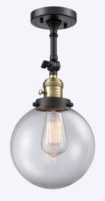 Innovations 203SW-BAB-G202-8 One Light Wall Sconce, Black Antique Brass