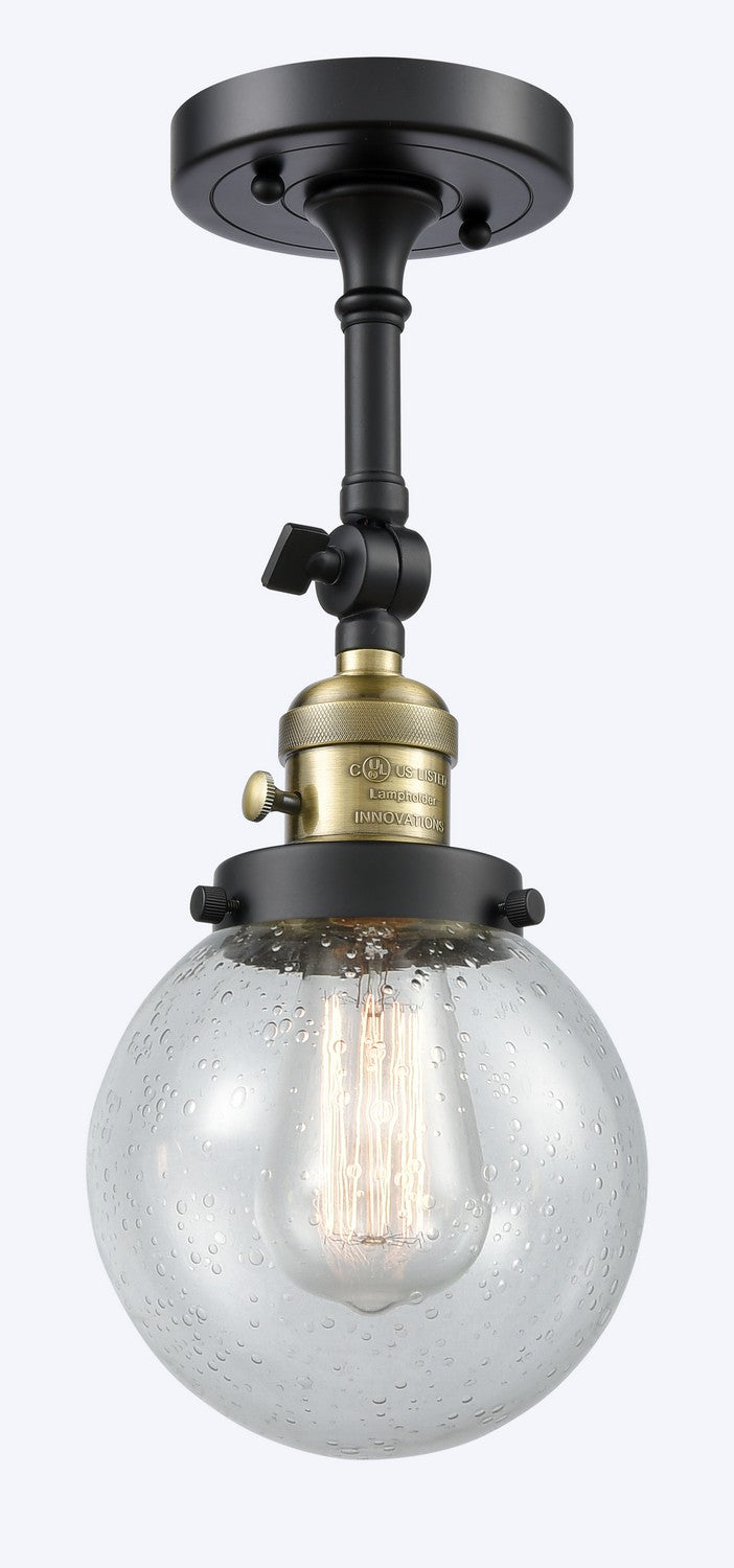 Innovations 203SW-BAB-G204-6 One Light Wall Sconce, Black Antique Brass