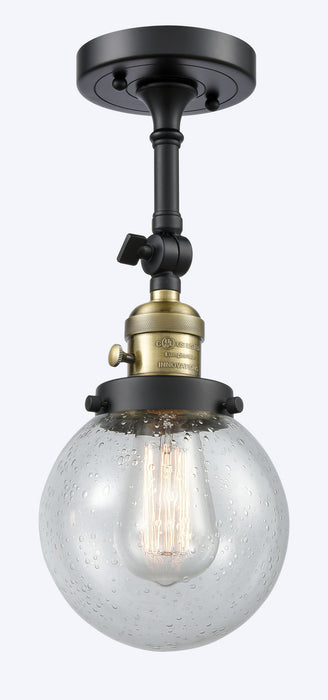 Innovations 203SW-BAB-G204-6 One Light Wall Sconce, Black Antique Brass