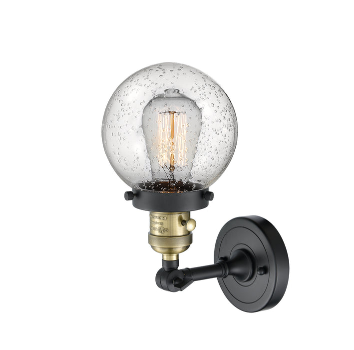 Innovations 203SW-BAB-G204-6 One Light Wall Sconce, Black Antique Brass