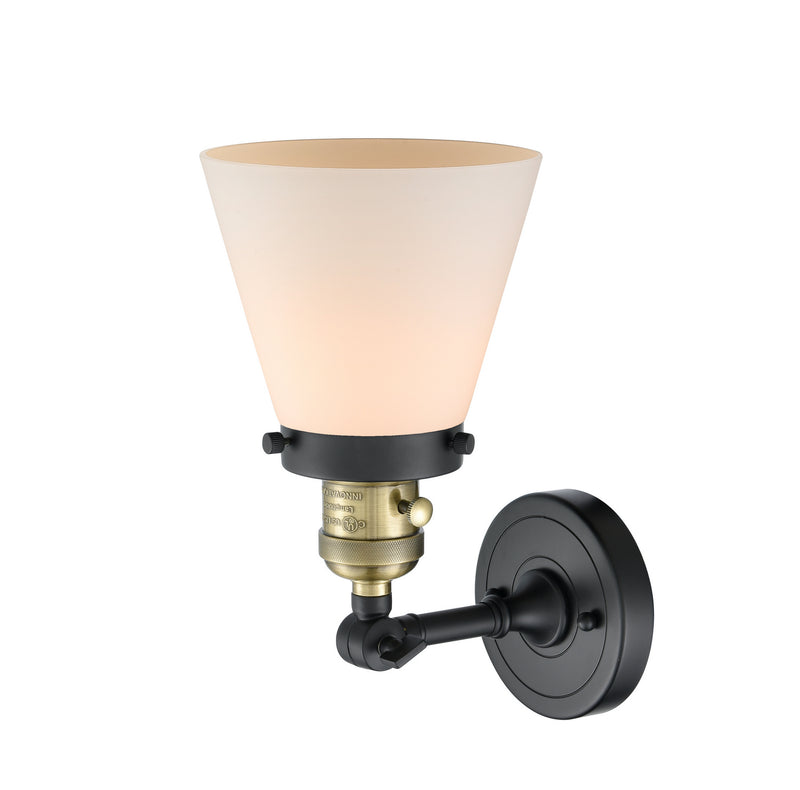 Innovations 203SW-BAB-G61 One Light Wall Sconce, Black Antique Brass