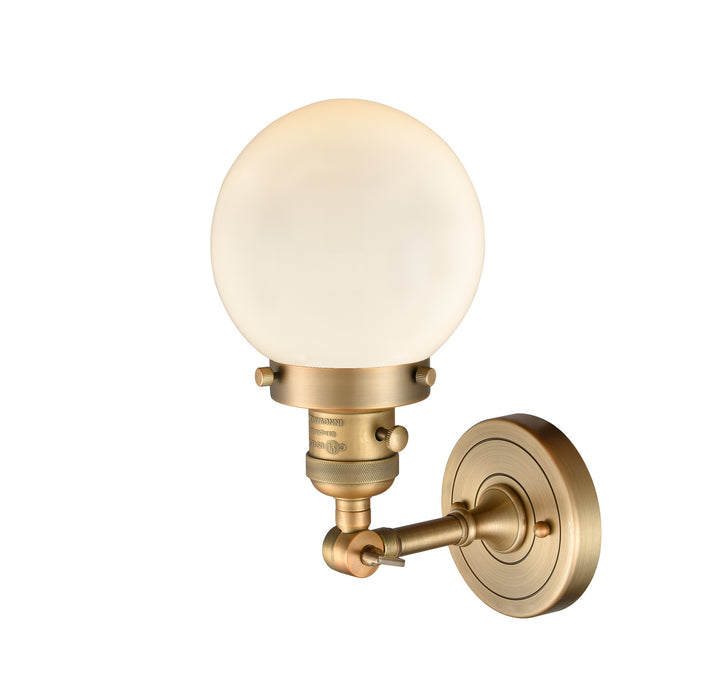 Innovations 203SW-BB-G201-6 One Light Wall Sconce, Brushed Brass
