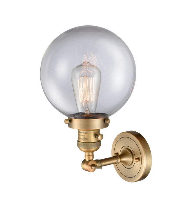Innovations 203SW-BB-G202-8 One Light Wall Sconce, Brushed Brass